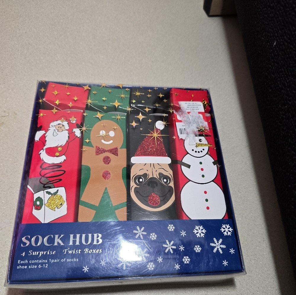 Festive Christmas Socks Set/Unisex/Shoe Size 6-12
